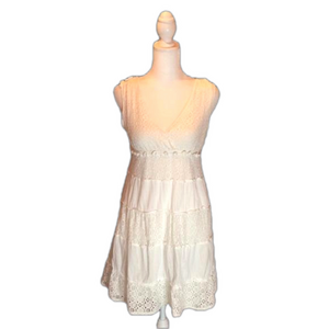 MAX STUDIO Cream Lace Lined Sundress Size XS